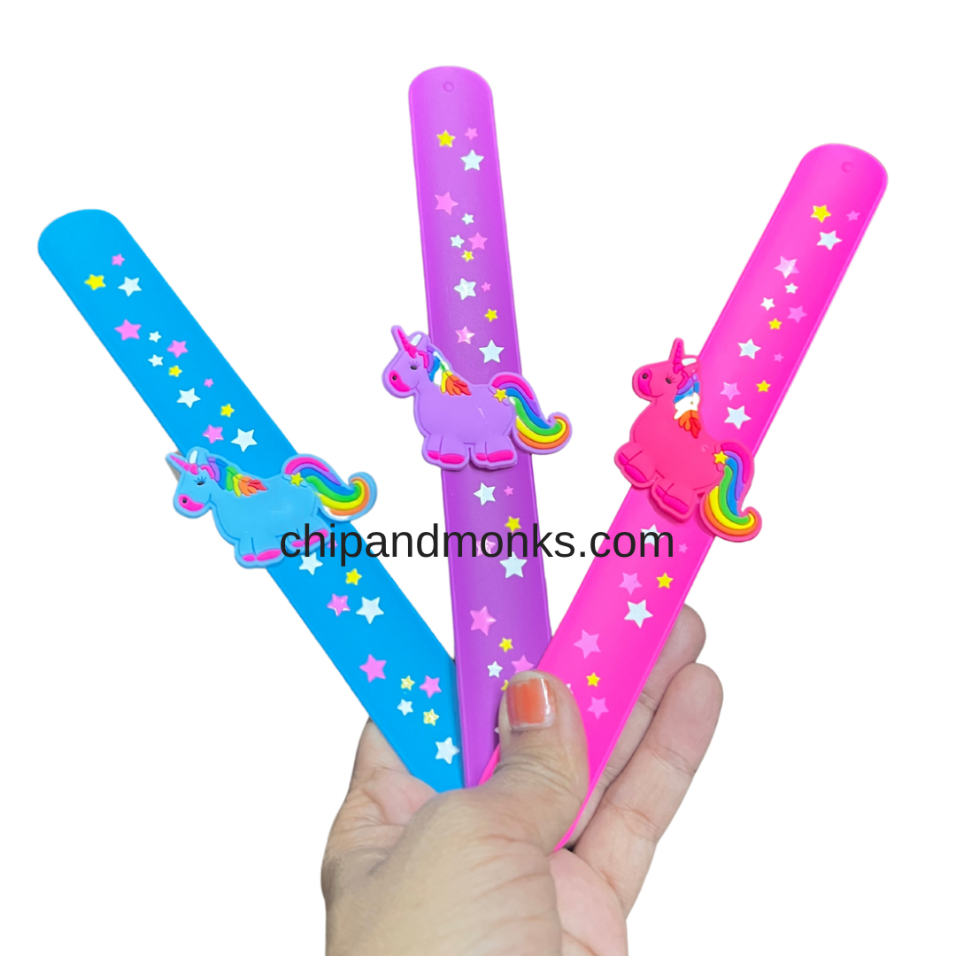 Themed Party Slap Wristbands Silicon Wrist Slap Bands