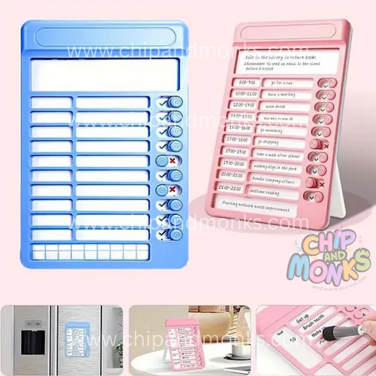 Habit Tracker & Chore Chart for Kids & Adults – Portable Daily Checklist Board with 15 Reusable Cards | Fun Routine Planner for Home, School & Travel