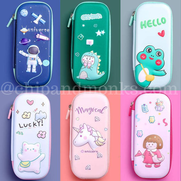 3D CARTOON PENCIL CASE EVA WATERPROOF PRIMARY SCHOOL KIDS  PENCIL BOX