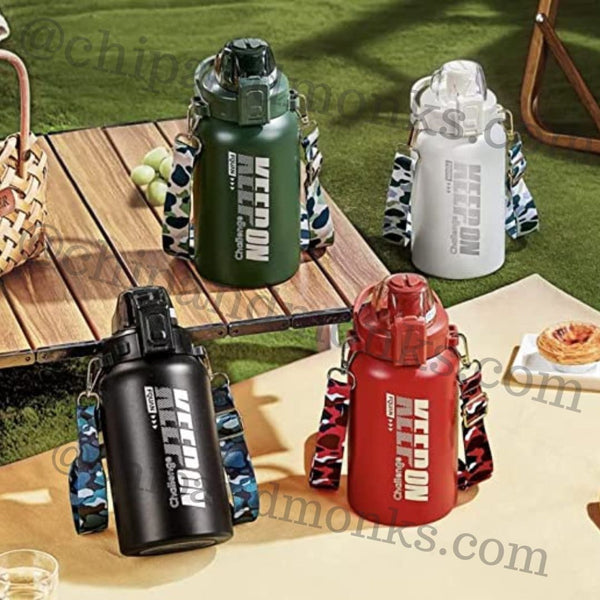Insulated Stainless Steel Bottle - Hot and Cold-Water Bottle – 1000 ML Gallon Water Bottle, SS 304 Stainless Steel Thermos, BPA-Free Bottle, Large Capacity Hot and Cold Water Bottle