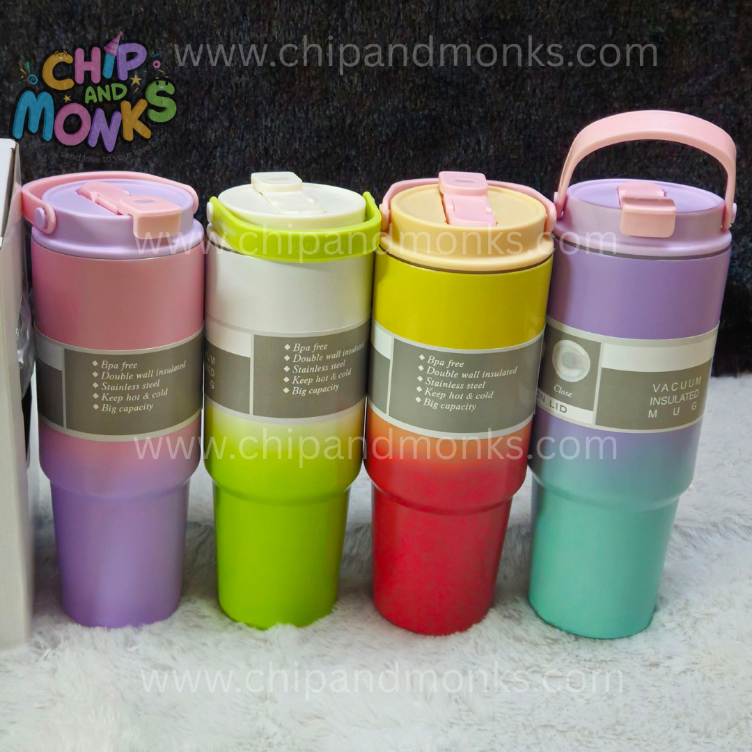 Dual tone stainless steel sipper