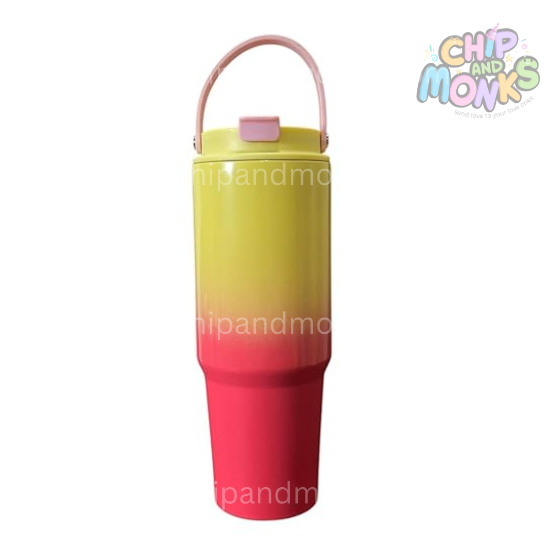 Red and yellow dual tone sipper