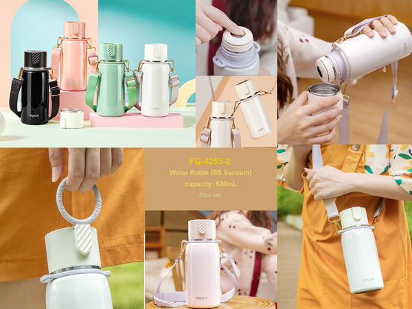 Hot And Cold Water Bottle 520ml, SS 304 Double Wall Water Bottle, Stainless Steel Thermos Insulated,