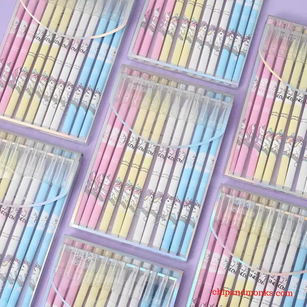 Cute Printed Erasable Pen 0.5mm Blue Ink Gel Pen (Blue)