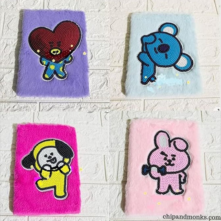  BTS BT21 Fur Notebook