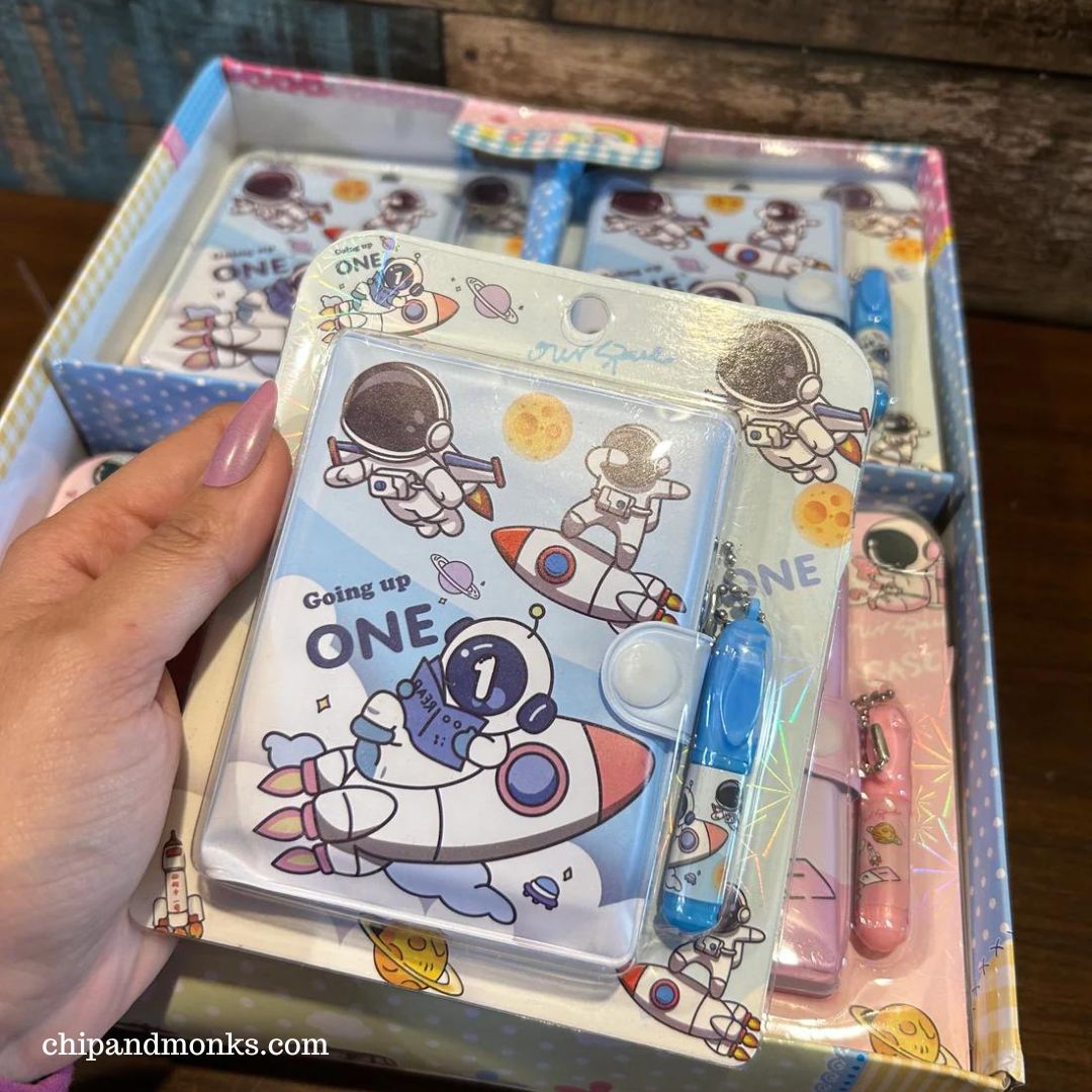 Small Pocket Diary with Small Pen for Kids Stationery