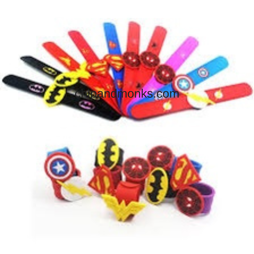 Themed Party Slap Wristbands Silicon Wrist Slap Bands